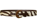(取寄) ローレン ラルフローレン レディース ゼブラ-プリント ワイド ベルト Lauren Ralph Lauren women Zebra-Print Wood-Buckle Wide Belt Zebra/Dark Hickory