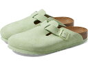 (取寄) ビルケンシュトック レディース ボストン ソフト フットベッド - スエード Birkenstock women Boston Soft Footbed - Suede Faded Lime