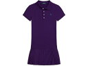 (取寄) ラルフローレン キッズ ガールズ プリーツ ストレッチ メッシュ ポロ ドレス (ビッグ キッド) Polo Ralph Lauren Kids girls Pleated Stretch Mesh Polo Dress (Big Kid) College Purple