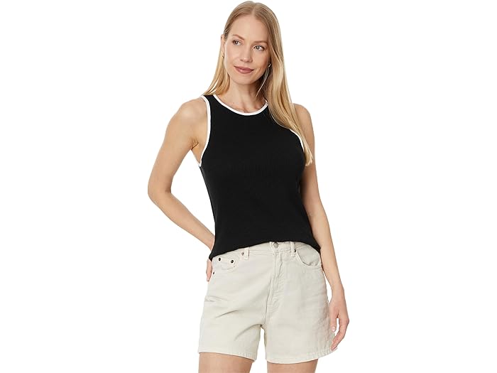 (取寄) リラ P レディース コントラスト バインディング クルー ネック タンク Lilla P women Contrast Binding Crew Neck Tank Black