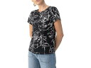 (取寄) サンクチュアリ レディース ザ パーフェクト ティー Sanctuary women The Perfect Tee Rose Stencil Black