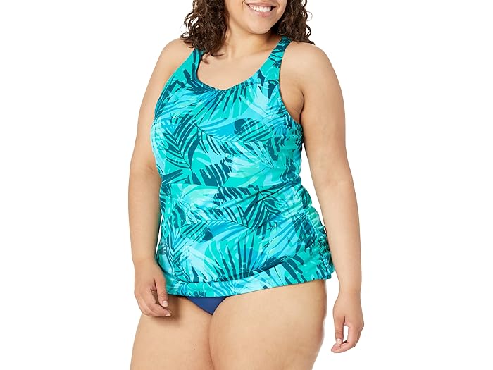 (取寄) エルエルビーン レディース プラス サイズ ビーンスポーツ ハイ ネック タンキニ プリント L.L...