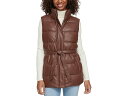 (取寄) リーバイス レディース ビーガン レザー パファー ベスト Levi's women Vegan Leather Puffer Vest Chocolate Brown