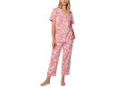 (取寄) ベッドヘッドパジャマズ レディース ショート スリーブ クラシック ストレッチ ジャージ クロップド Pj セット Bedhead PJs women...