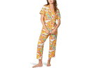 (取寄) ベッドヘッドパジャマズ レディース ショート スリーブ クラシック ストレッチ ジャージ クロップド Pj セット Bedhead PJs women...