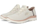 (取寄) スケッチャーズ スニーカー レディース サミッツ レオパード シック ハンズ フリー スリップインズ SKECHERS women Summits Leopard Chic Hands Free Slip-INS Natural Multi
