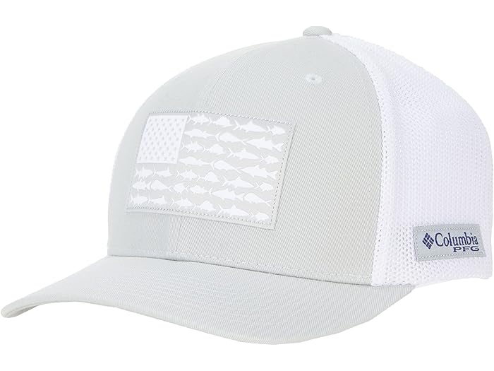(取寄) コロンビア パフォーマンス フィッシング ギア メッシュ フィッシュ フロッグ ボール キャップ Columbia PFG Mesh Fish Flag Ball Cap Cool Grey/White/US Fish Flag