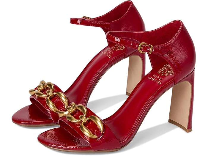 (取寄) ヴィンスカムート レディース アウレリア チェイン リンク ハイ ヒール サンダル Vince Camuto women Aurelia Chain Link High Heel Sandals Flame