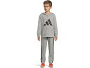 (取寄) アディダス キッズ ボーイズ エッセンシャル ビッグ ロゴ ヘザー フリース ジャケット ジョガー セット (トドラー/リトル キッド) adidas...