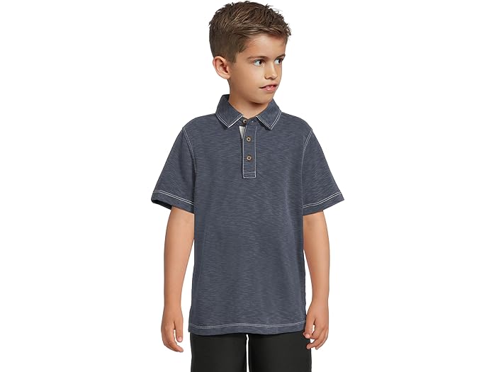 (取寄) ジョンストン&マーフィー キッズ ボーイズ ボーイズ ビンテージ スラブ ポロ (ビッグ キッド) Johnston & Murphy Kids boys Boys Vintage Slub Polo (Big Kid) Navy