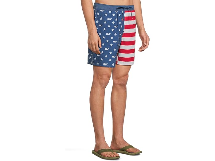 (取寄) ヴィンヤードヴァインズ メンズ 7 プリンテッド チャッピー トランクス Vineyard Vines men 7" Printed Chappy Trunks Flag Moonshine