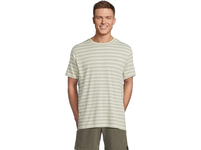 (取寄) ルーカ メンズ スポーツ ベント ストライプ ショート スリーブ ティー RVCA men Sport Vent Stripe Short Sleeve Tee Antique White
