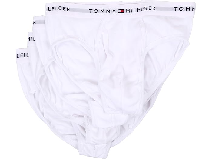 (取寄) トミーヒルフィガー メンズ コットン ブリーフ 4-パック Tommy Hilfiger men Cotton Brief 4-Pack White