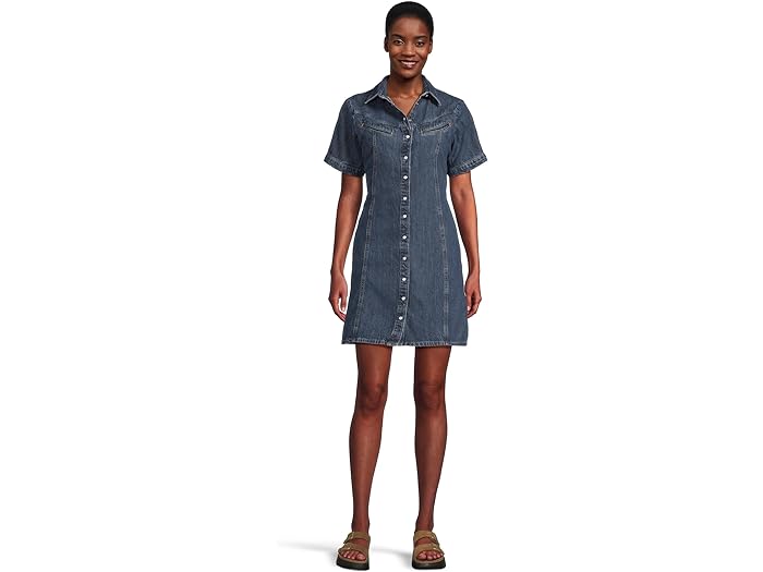 () ꡼Х ץߥ ǥ ǥ˥ 硼 ꡼ ɥ쥹 Levi's Premium women Rinoa Denim Short Sleeve Dress Sledge Sister