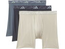 (取寄) アディダス メンズ アスレチック フィット マイクロファイバー ボクサー ブリーフ アンダーウェア 3-パック adidas men Athletic Fit Microfiber Boxer Brief Underwear 3-Pack Wonder Beige/Carbon Grey/Onix Grey