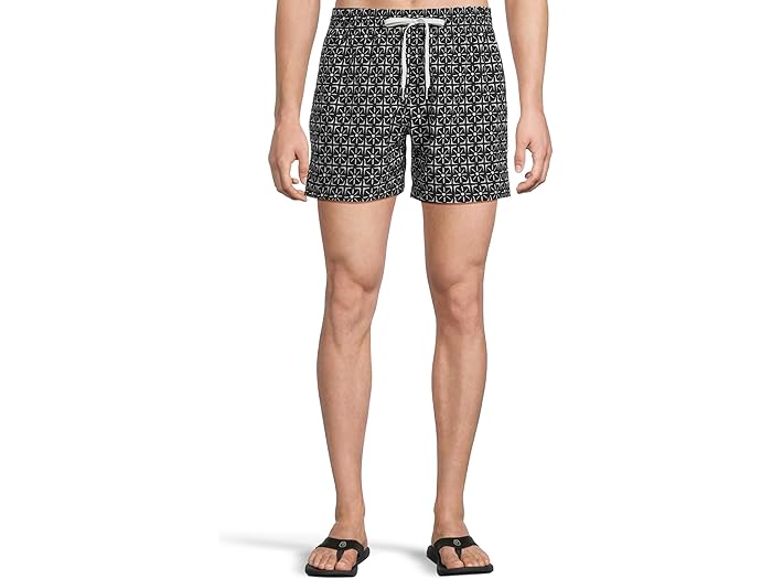 (取寄) チャビーズ メンズ ザ 5.5 ライン スイム Chubbies men The Sundials-black 5.5" (Classic Lined Swim Trunk) Black - Pattern Base (Plaids)