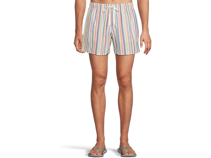 (取寄) チャビーズ メンズ ザ ストライプ 5.5 スイム Chubbies men The Parlor Stripes 5.5" (Classic Swim Trunk) Off White - Striped