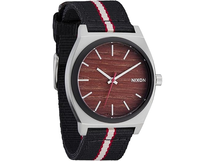 (取寄) ニクソン メンズ タイム テラー ナイロン Nixon men Time Teller Nylon Silver/Rosewood/Black Stripe
