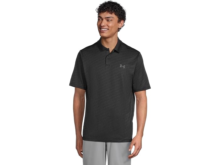 (取寄) アンダーアーマー ゴルフ メンズ マッチプレー プリンテッド ゴルフ ポロ Under Armour Golf men Matchplay Printed Golf Polo Black/Anthracite/Pitch Grey