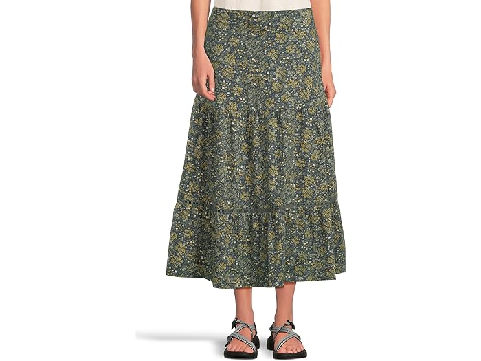 (取寄) トードアンドコー レディース マリーゴールド ティアード ミディ スカート Toad&Co women Marigold Tiered Midi Skirt True Navy Retro Print