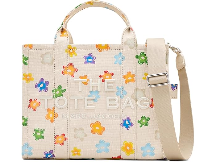 (取寄) マークジェイコブス レディース ザ ワイルド デイジー キャンバス ミディアム トート バッグ Marc Jacobs women The Wild Daisy Canvas Medium Tote Bag White Multiのサムネイル
