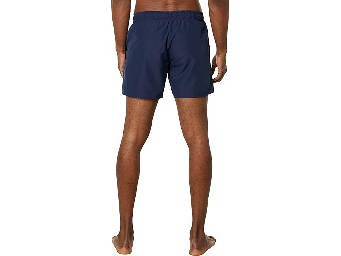 (取寄) ラコステ メンズ ソリッド エラスティック ウェスト スイム トランクス Lacoste men Solid Elastic Waist Swim Trunks Navy Blue/Green