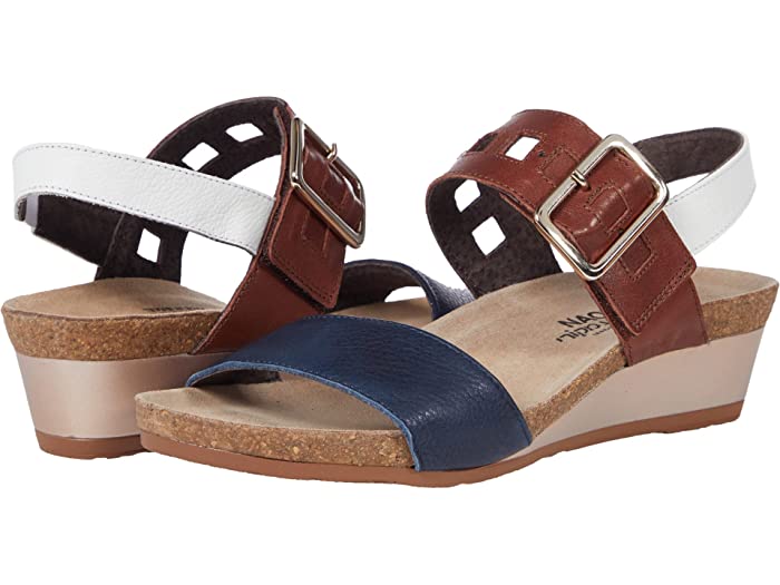 (取寄) ナオト レディース ダイナスティ Naot women Dynasty Ink/Chestnut/White Leather Combo