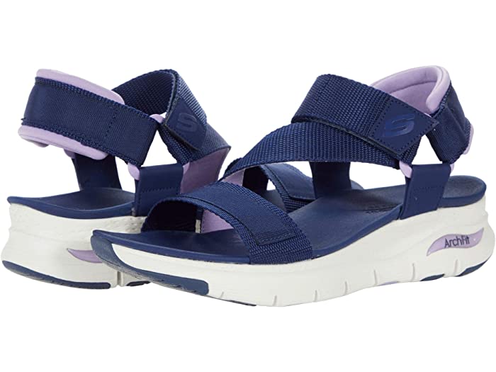 (取寄) スケッチャーズ レディース アーチ フィット - ポップ レトロ SKECHERS women Arch Fit - Pop Retro Navy/Purple