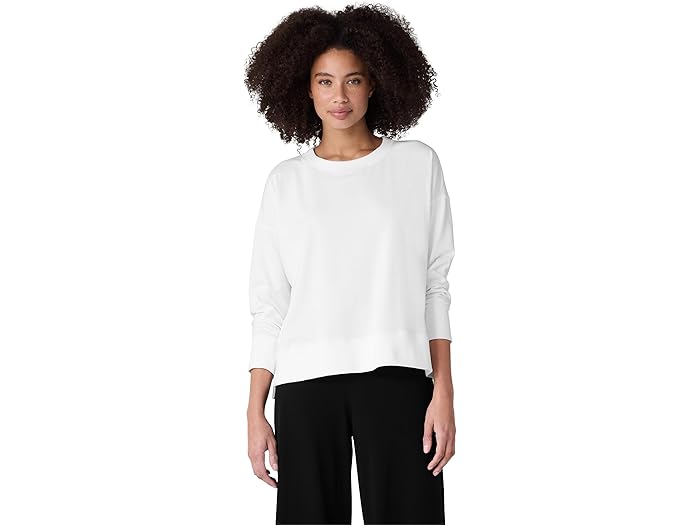 (取寄) アイリーン フィッシャー レディース クルー ネック トップ Eileen Fisher women Crew Neck Top White