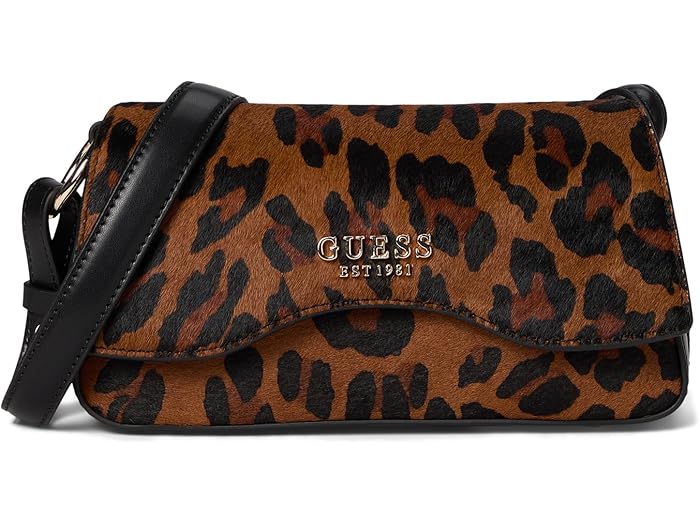 (取寄) ゲス レディース フラップ ショルダー バッグ GUESS women Domitilla Flap Shoulder Bag Leopard