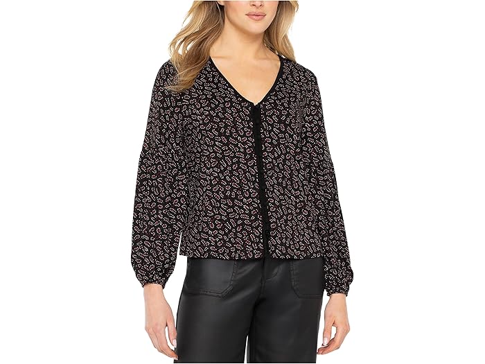 åȥ饰ŷԾŹ㤨( Хס󥼥륹 ǥ  ꡼ ܥ ե ˥å ȥå Liverpool Los Angeles women Long Sleeve Button Front Knit Top Black Red DitsyפβǤʤ23,610ߤˤʤޤ