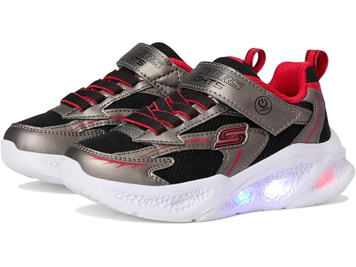 (取寄) スケッチャーズ キッズ ボーイズ (リトル キッド/ビッグ キッド) SKECHERS KIDS boys Meteor-lights 401497L (Little Kid/Big Kid) Gunmetal/Red