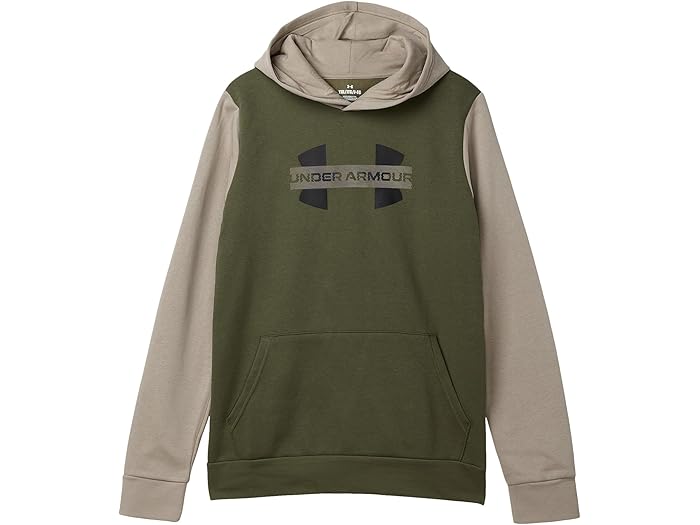 (取寄) アンダーアーマー キッズ ボーイズ ライバル フリース カラーブロック グラフィック ブーディ (ビッグ キッズ) Under Armour Kids boys Rival Fleece Colorblock Graphic Hoodie (Big Kids) Marine OD Green/Timberwolf Taupe/Black