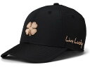 (取寄) ブラッククローバー レディース ハリウッド 21 アジャスタブル ハット Black Clover women Hollywood 21 Adjustable Hat Black Hat/Rose Gold Metallic 3d Clover