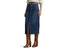 (取寄) ローレン ラルフローレン レディース デニム ミディ スカート Lauren Ralph Lauren women Denim Midi Skirt ...