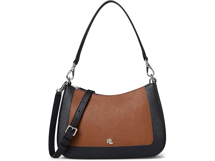 (取寄) ローレン ラルフローレン レディース クロスハッチ レザー ミディアム ダニー バッグ Lauren Ra..