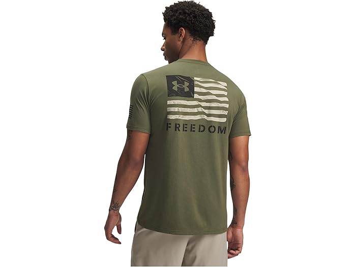 (取寄) アンダーアーマー メンズ フリーダム バナー ショート スリーブ T-シャツ Under Armour men Freedom Banner Short Sleeve T-Shirt Marine OD Green/Black