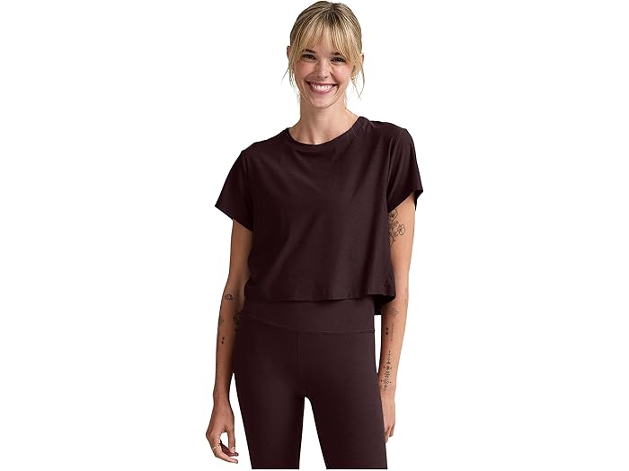 åȥ饰ŷԾŹ㤨( ӥɥ襬 ǥ ե ץ꡼ åץ ƥ Beyond Yoga women Featherweight Supreme Cropped Tee Dark Chocolate HeatherפβǤʤ20,190ߤˤʤޤ