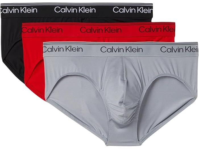 (取寄) カルバンクライン アンダーウェア メンズ ミクロ ストレッチ 3-パック ヒップ ブリーフ Calvin ..