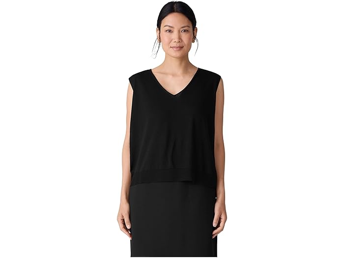 (取寄) アイリーン フィッシャー レディース スーパー ファイン メリノ V-ネック ベスト Eileen Fisher..
