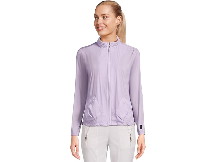 (取寄) ジェイミー サドック レディース サンセンス 35 Spf ライトウェイト フル ジップ ジャケット Jamie Sadock women Sunsense 35 SPF Lightweight Full Zip Jacket Lilac Purple