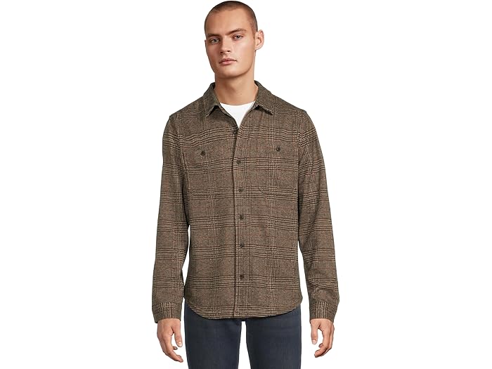 (取寄) リバプールロサンゼルス メンズ ニット ロング スリーブ ボタン アップ シャツ Liverpool Los Angeles men Knit Long Sleeve Button Up Shirt Taupe/Black/Rust Multi