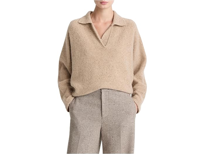 (取寄) ヴィンス レディース ドニゴール ドルマン ポロ セーター Vince women Donegal Dolman Polo Swe..
