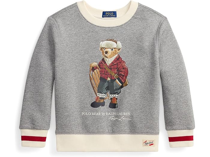 (取寄) ラルフローレン キッズ ボーイズ ポロ ベアー フリース スウェットシャツ (トドラー/リトル キッド) Polo Ralph Lauren Kids boys Polo Bear Fleece Sweatshirt (Toddler/Little Kid) Hol25 Bear Vintage Pepper Heather