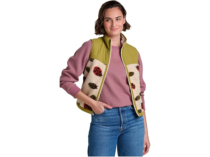 () ȡɥɥ ǥ   ٥ Toad&Co women Sespe Sherpa Vest Barley Ladybugs