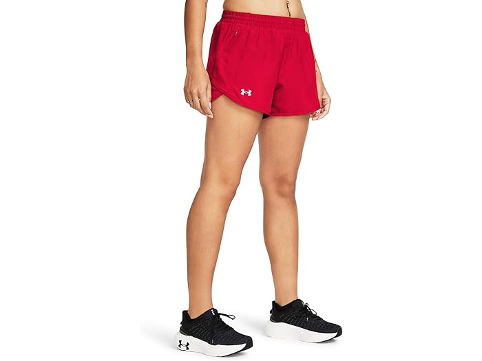(取寄) アンダーアーマー レディース フライ バイ ショーツ Under Armour women Fly By Shorts Red/Red/Reflect...