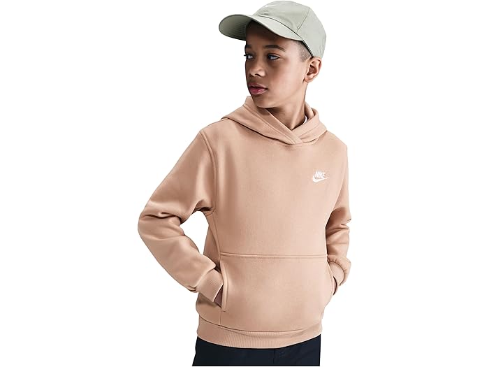 (取寄) ナイキ キッズ キッズ スポーツウェア クラブ フリース プルオーバー ブーディ (リトル キッド/ビッグ キッド) Nike Kids kids Sportswear Club Fleece Pullover Hoodie (Little Kid/Big Kid) Hemp/White
