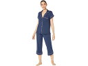 (取寄) エバージェイ ジゼル - ザ クロップド パジャマ セット Eberjey Gisele - The Cropped Pajama Set Navy/...