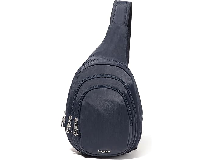 (取寄) バッガリーニ レディース セキュルテックス アンチ-シーフ トリプル ジップ スリング Baggallini women Securtex Anti-Theft Triple Zip Sling French Navy