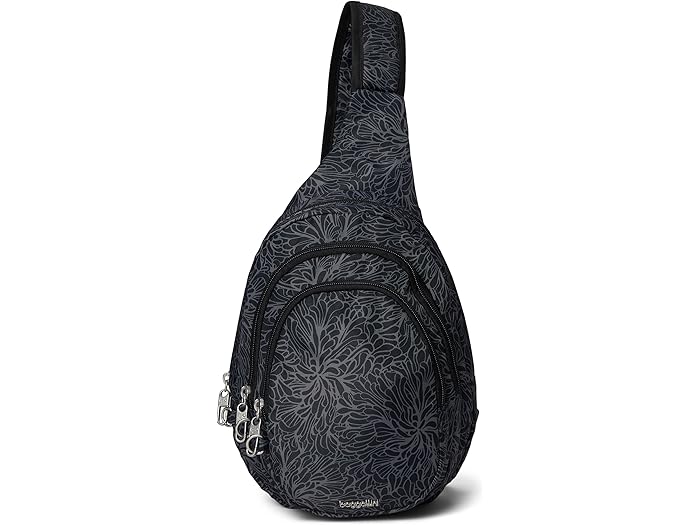 (取寄) バッガリーニ レディース セキュルテックス アンチ-シーフ トリプル ジップ スリング Baggallini women Securtex Anti-Theft Triple Zip Sling Midnight Blossom